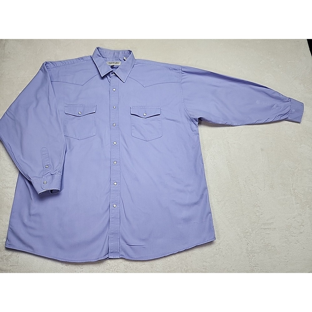 Cody James Western Pearly Snap‎ Button Up Long Sleeve Shirt Xxl Purple